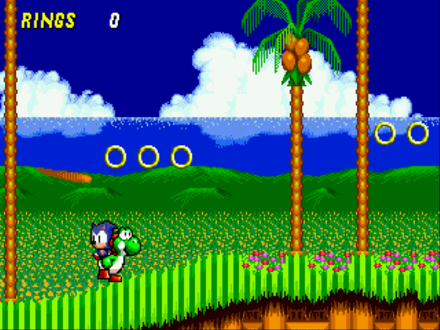 Yoshi in Sonic 2 (beta) Screenshot 1